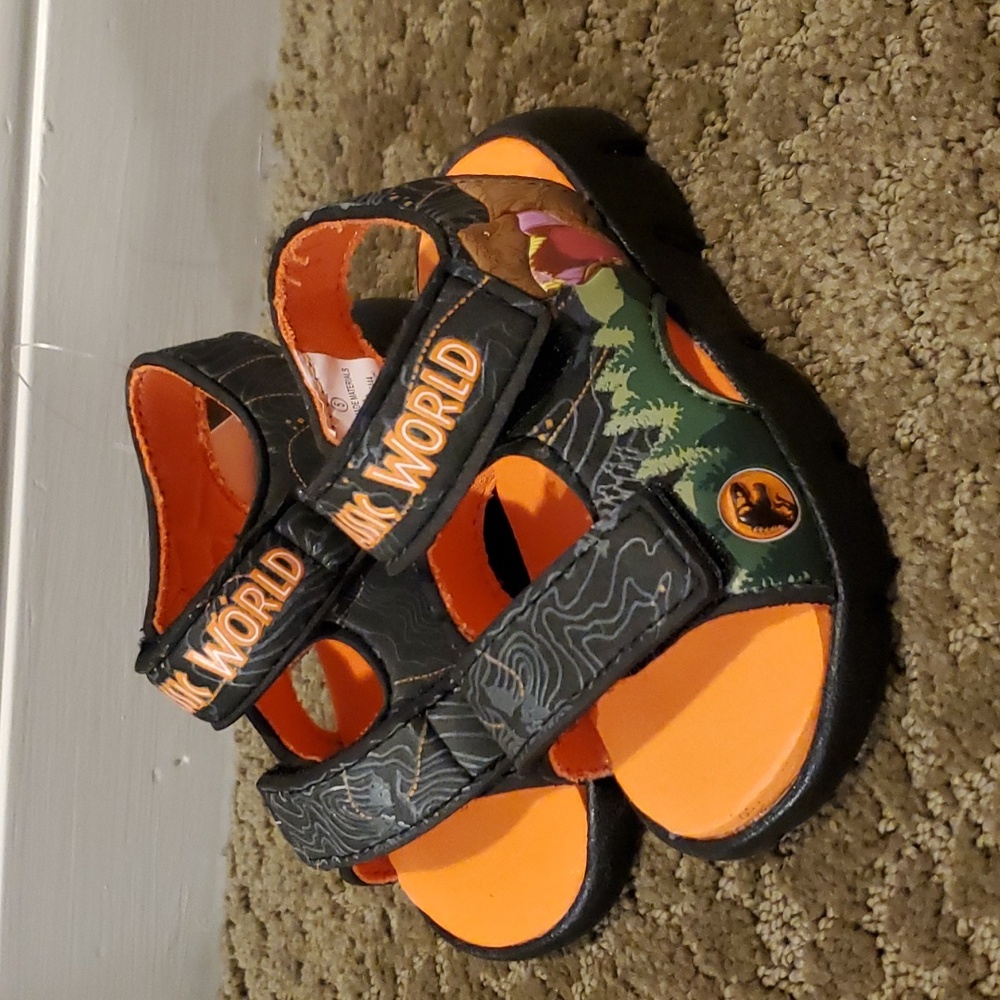 Baby Toddler Boys JURASSIC WORLD T-Rex Dinosaur Sandals Size 5 6 7 8 9 10 NWT